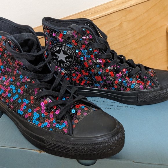 CONVERSE CHUCK TAYLOR ALL STAR HOLIDAY SEQUIN HIGH TOP - Picture 1 of 6